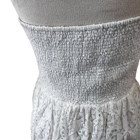 Lilly Pulitzer White Eyelet Lace Strapless Dress Size Large - Picture 5 of 7